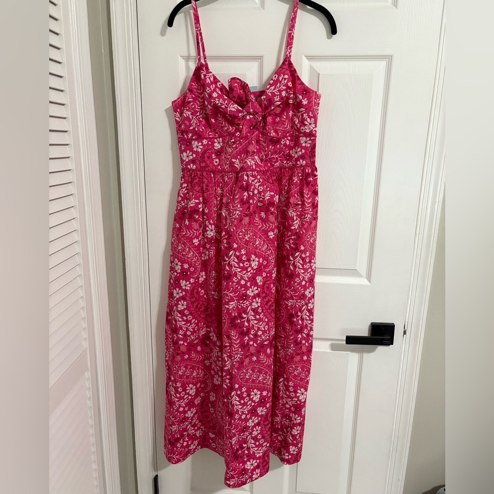 LOFT Vibrant Pink Floral Dress